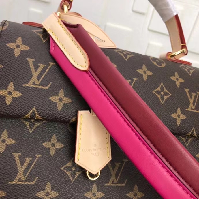 Louis Vuitton CLUNY BB Monogram Handbag M42738 Fuchsia/Bordeaux Red